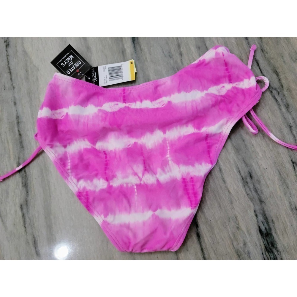 California Waves Pink Tie Dye High Waisted Bottom Medium NWT - Picture 7 of 7